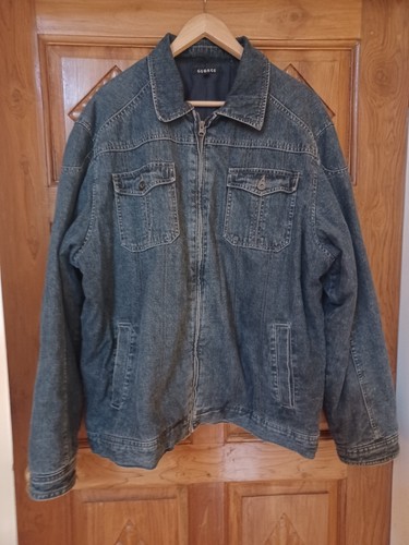 George mens black denim jacket - mens,