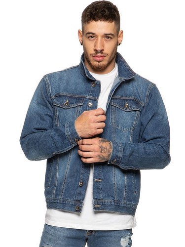 Enzo mens denim jacket regular - jacket,
