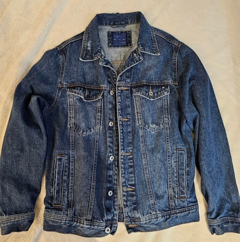 Men zara blue denim jacket - zara,