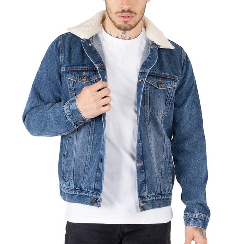 Mens denim jacket - jacket, with