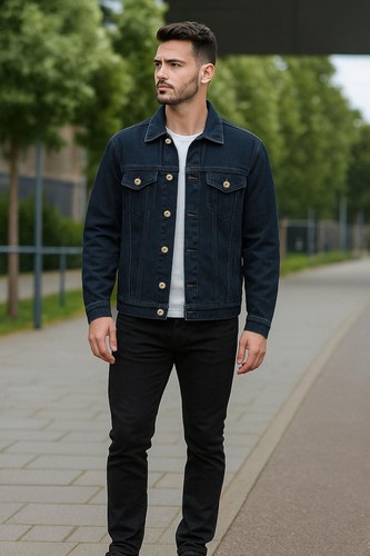 Mens denim jacket - jacket, classic