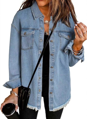 New washed denim shirt jacket