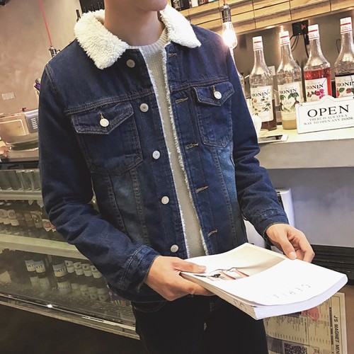 Mens denim winter - mens, fur