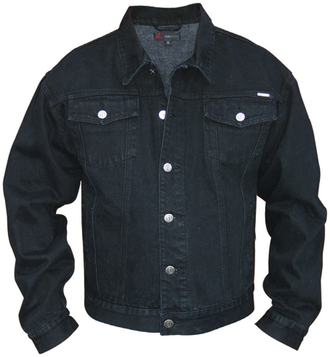 Duke mens black denim jacket - mens,