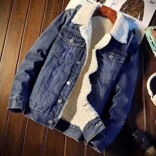 Mens denim winter - thick, fur