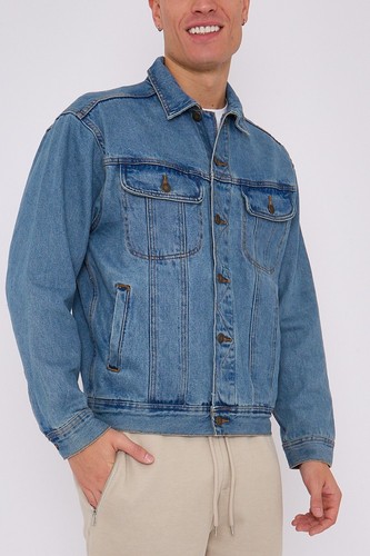 Wrangler mens denim jacket - denim,