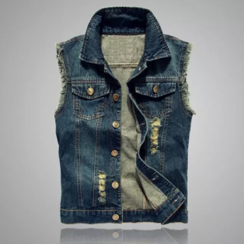 Men jean vest jacket - jean,