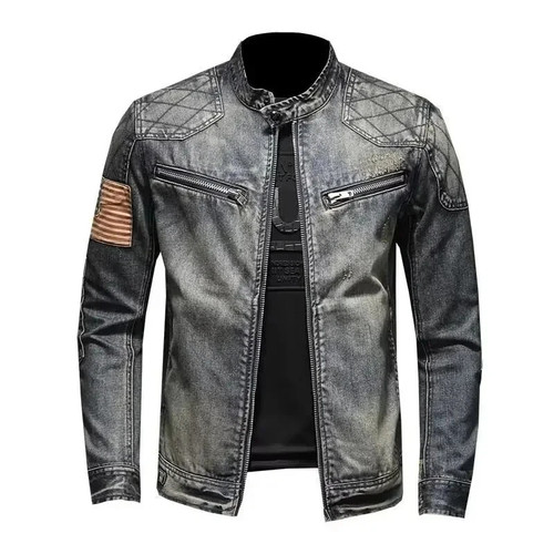 Retro denim jacket - jacket, slim