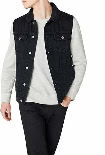 Mens denim vest - denim, sleeveless