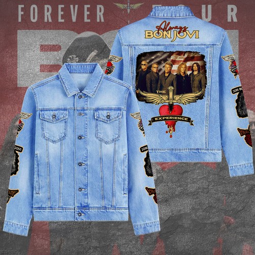 Bon jovi denim jacket - denim,