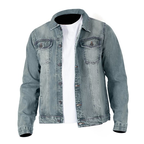 Mens washed denim western - denim,