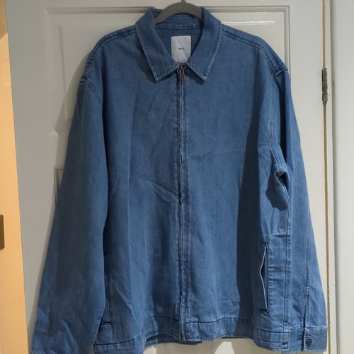 Next mens blue denim - denim, zip-up