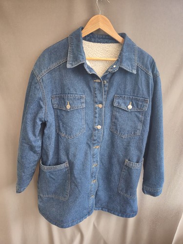 Denim fleece lined coat - fleece,